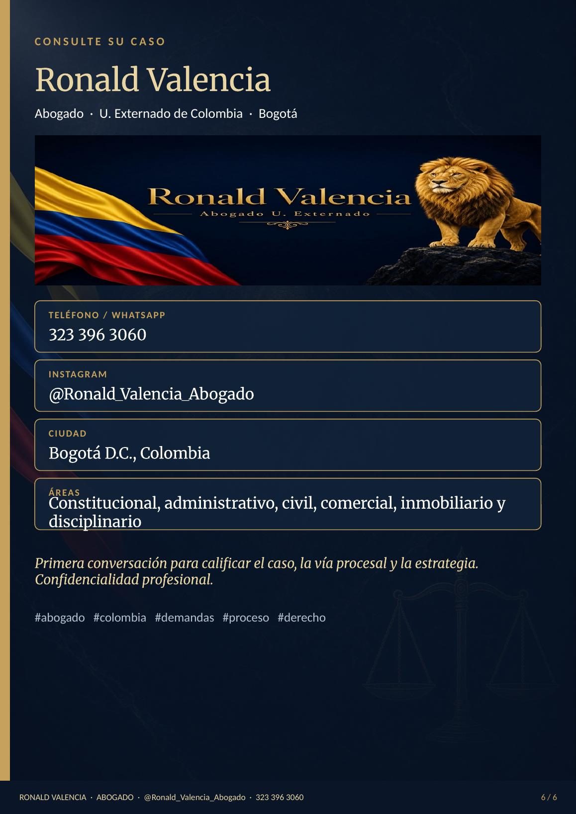 Contacto Ronald Valencia